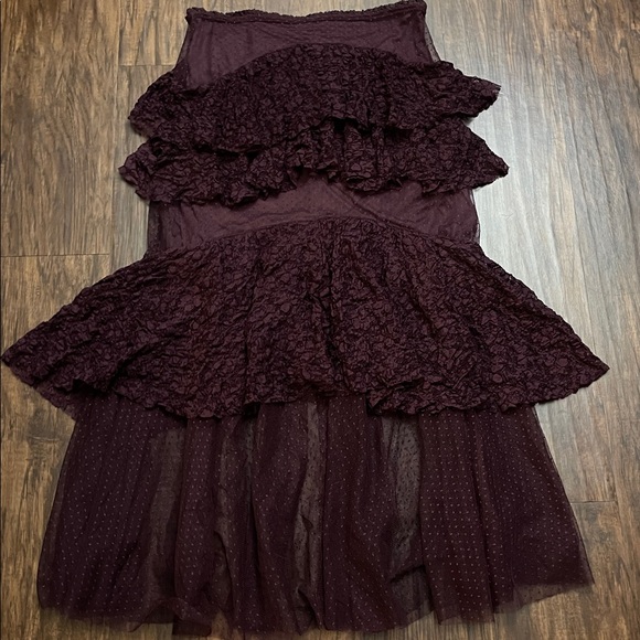 NWOT Free People Lace In Love Tiered ruffle Skirt size Medium - Picture 5 of 13